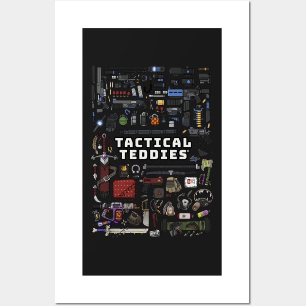 Tactical Teddies ® flat lay Wall Art by hiwez